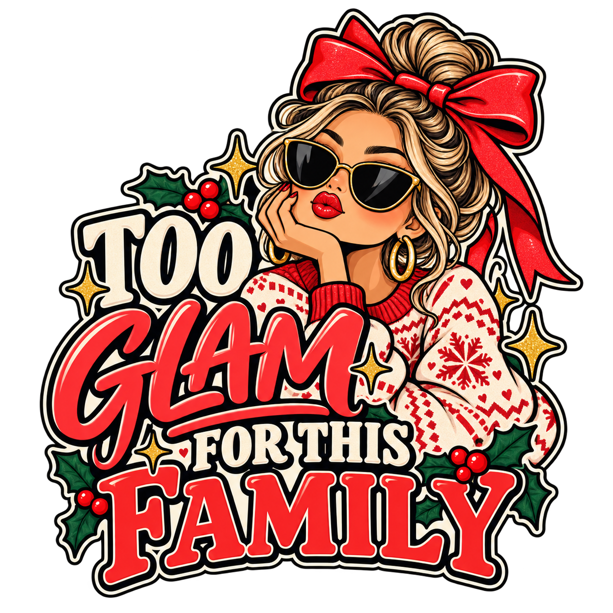 Too Glam for This Family original artwork